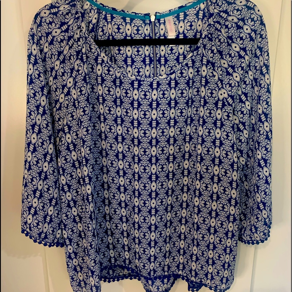 Xhilaration Blouse Zipper Back